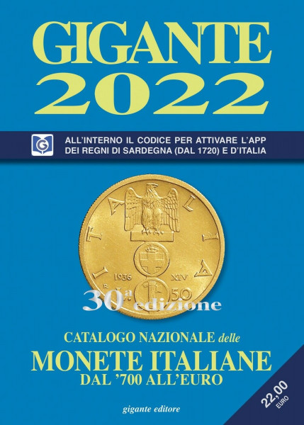 GIGANTE CATALOGO MONETE ITALIANE 2022
