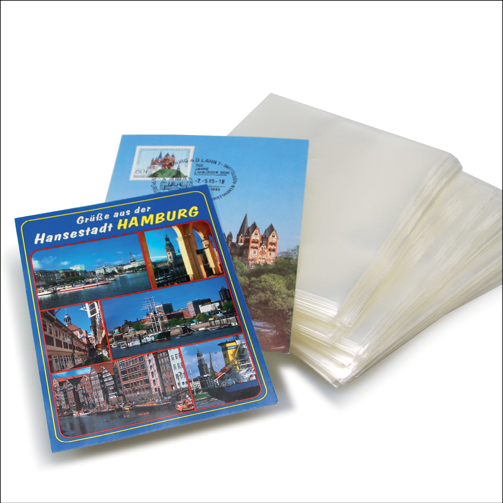 009249-postkarten-huellen 100 Tasche di protezione fino formato C6
