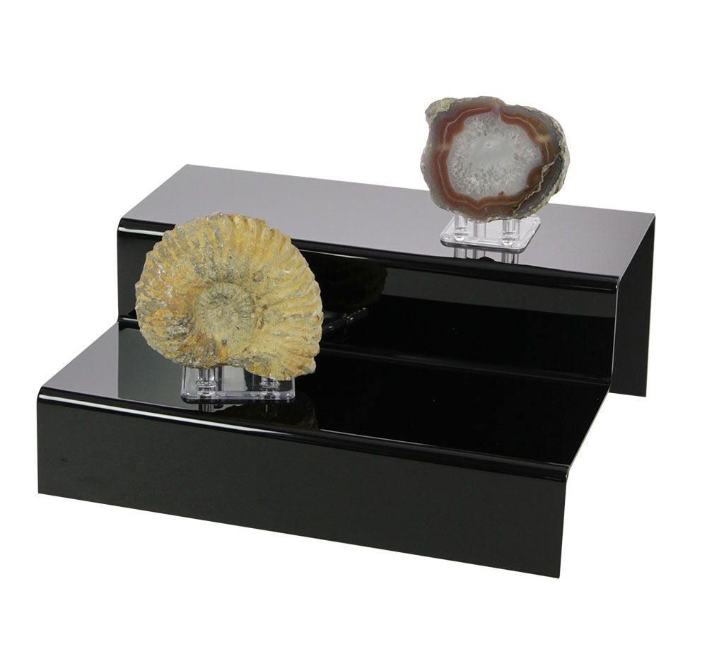 5266-5_mineral_1 Espositore a scaletta in vetro acrilico nero lucido
