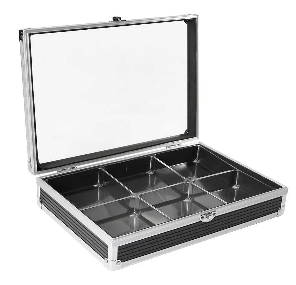 Vetrina da collezione “Compact-Black” 6 scomparti