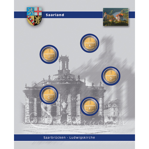2eurobundeslaendersaarland Foglio TOPset 2 Euro "Saarland"