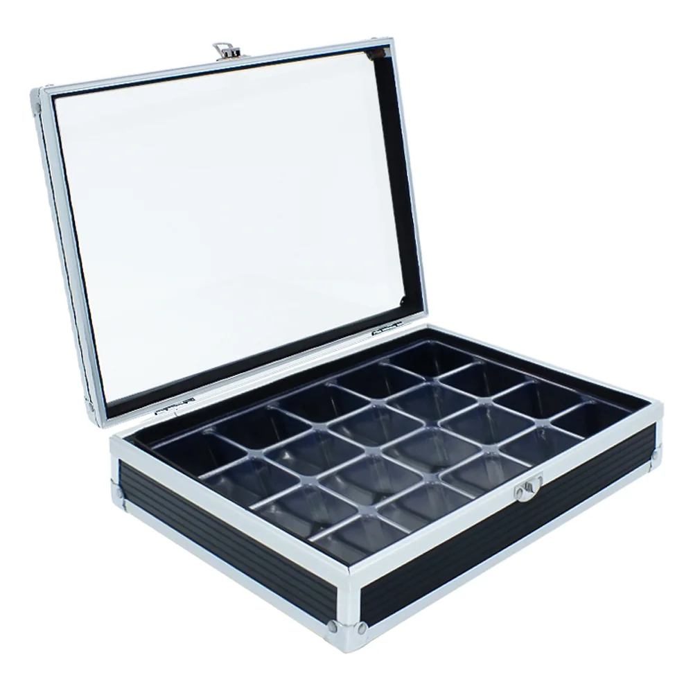 Vetrina da collezione “Compact-Black” 20 scomparti