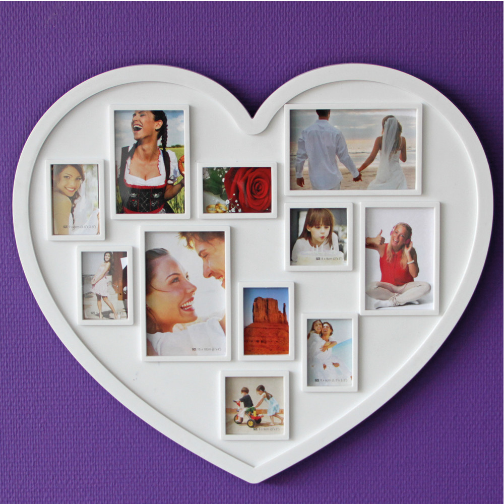 73833 Cornice per foto "cuore" bianco