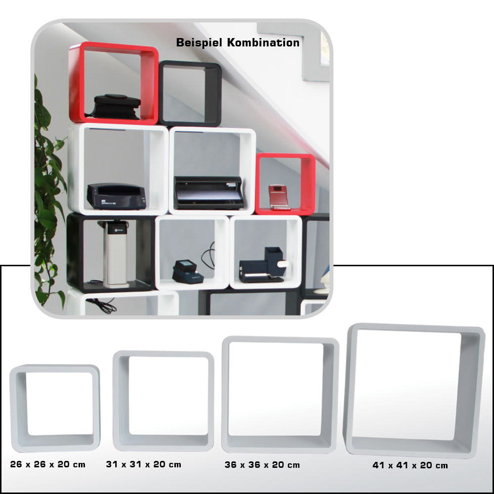 75326 Cubi arredo - Set (4 pezzi) bianco