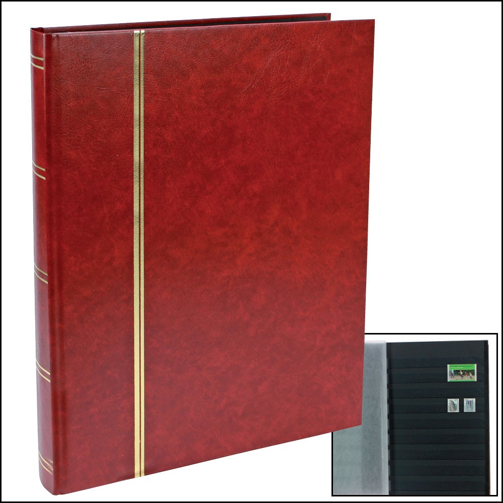 LINDNER Einsteckbuch Standard – Rot, 32 Weiße Seiten, 10 Pergamin-Streifen, 230 X 305 Mm, Für Briefmarken LINDNER Einsteckbuch Standard – Rot, 32 Weiße Seiten, 10 Pergamin-Streifen, 230 X 305 Mm, Für Briefmarken