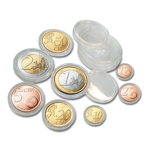 00006790xlmuenzdoseneurosaetze 5 set di capsule per monete - per 5 serie Euro