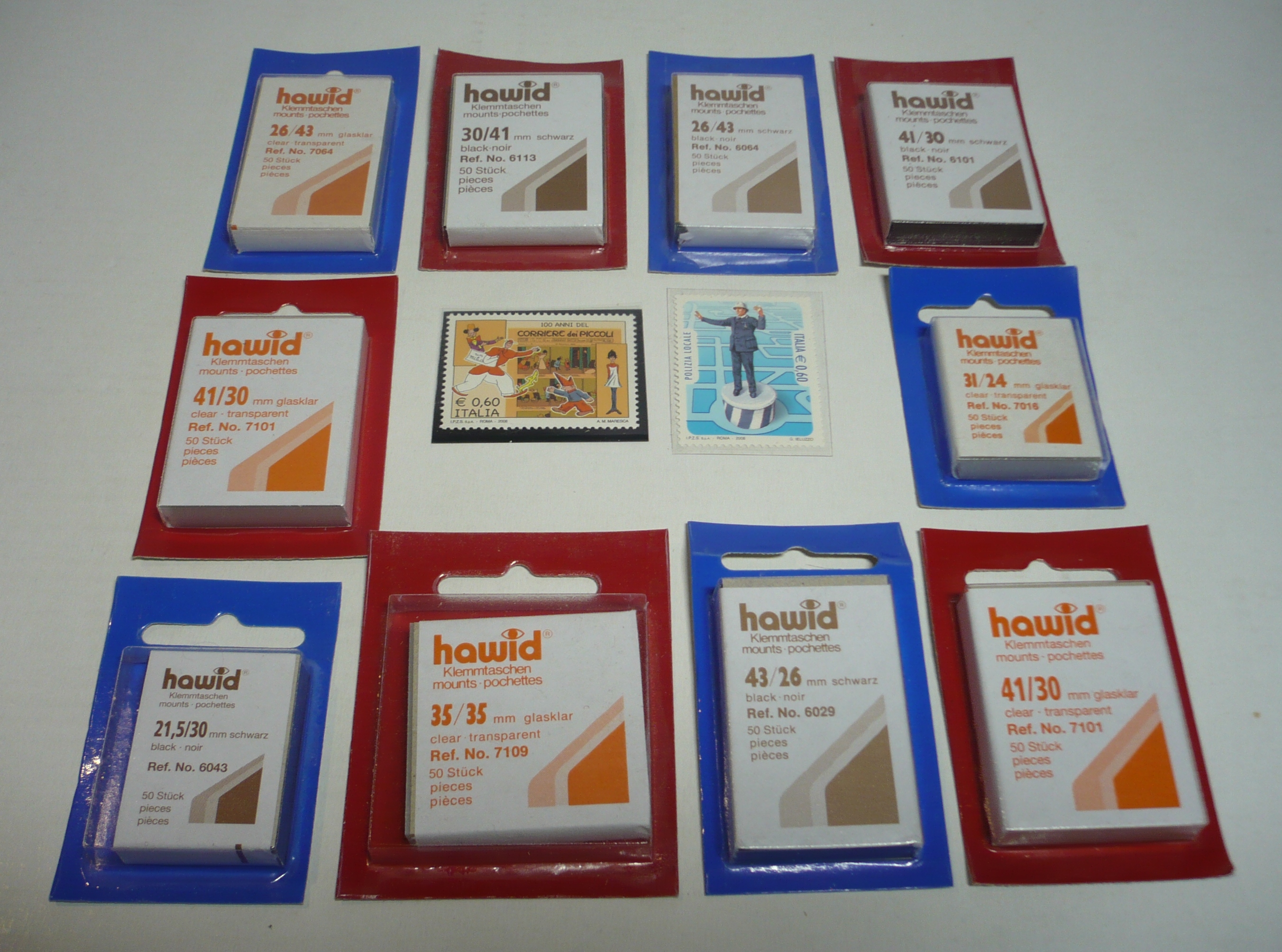Hawid-Zuschnitte-clic-shpp Taschine formato francobollo 20 x 24 mm