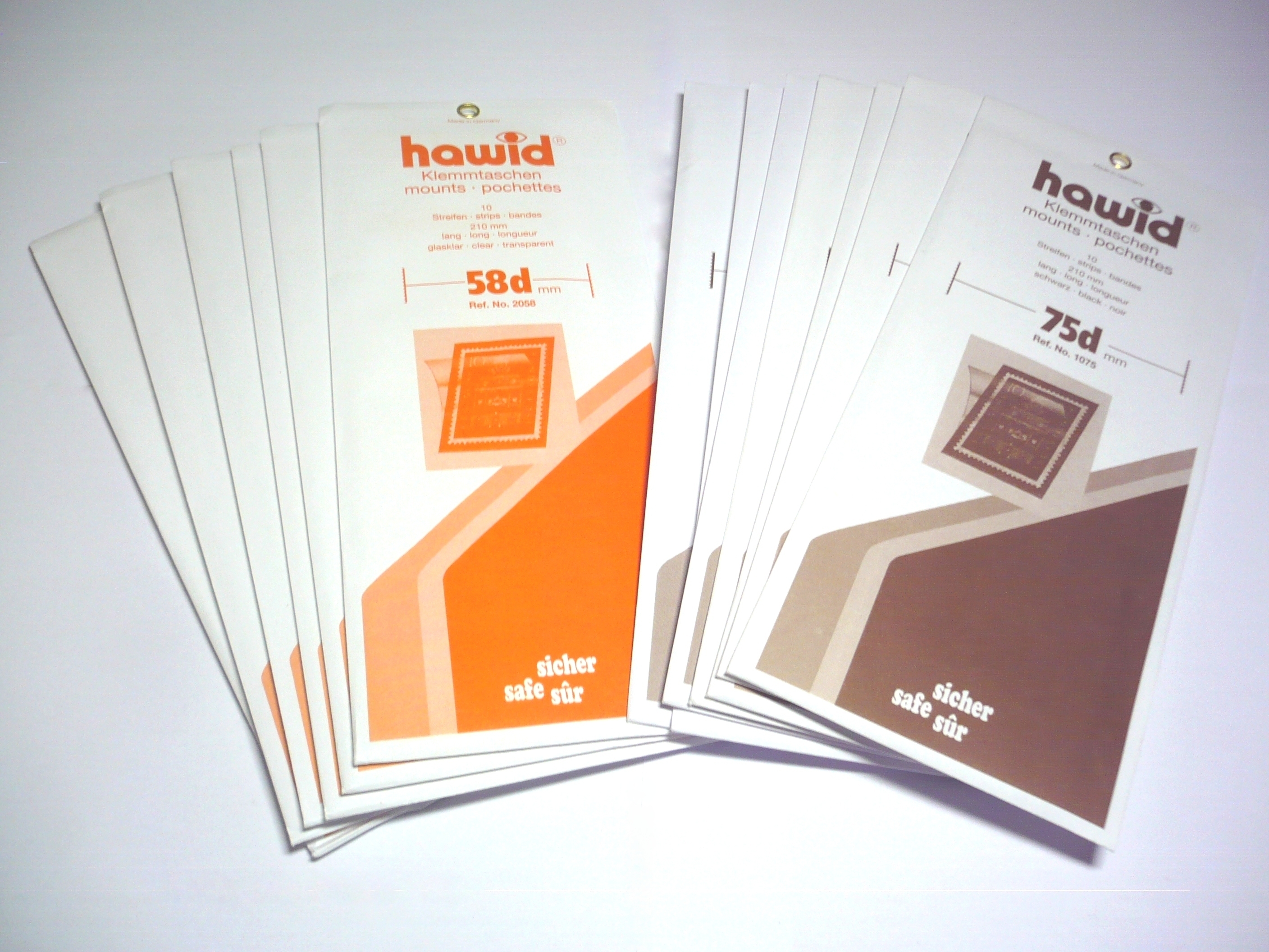 Strisce da tagliare per francobolli 210 x 58 mm