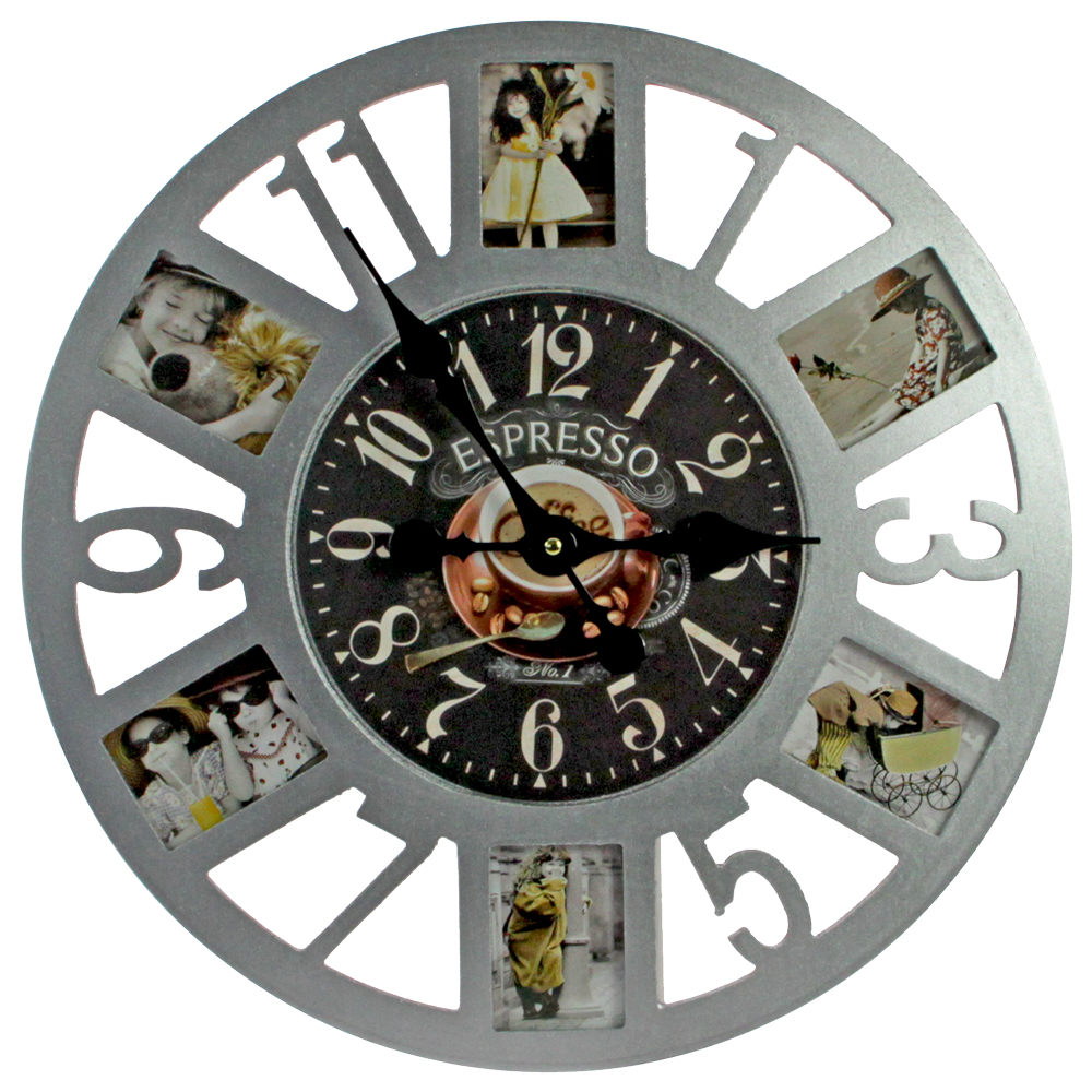 4051857739366 Orologio da parete con cornice per foto