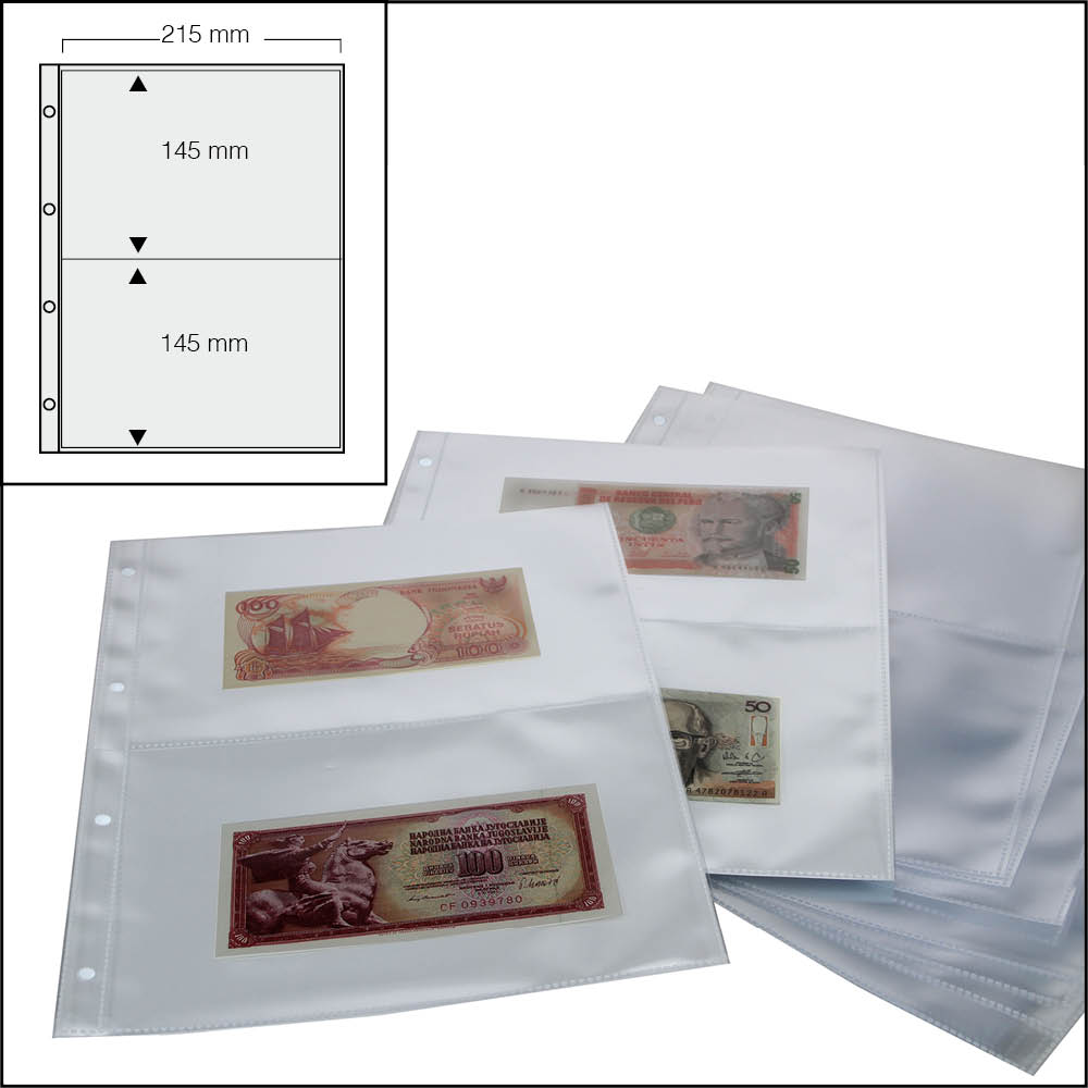 005478-15-einsteckbla_tter_banknoten_2er 15 fogli supplementari 5479 per Album per banconote DESIGN