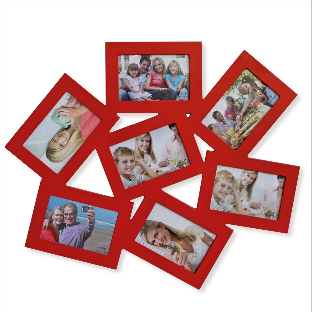 73659-bilderrahmen-collage_7fach Cornice per foto Collage rosso