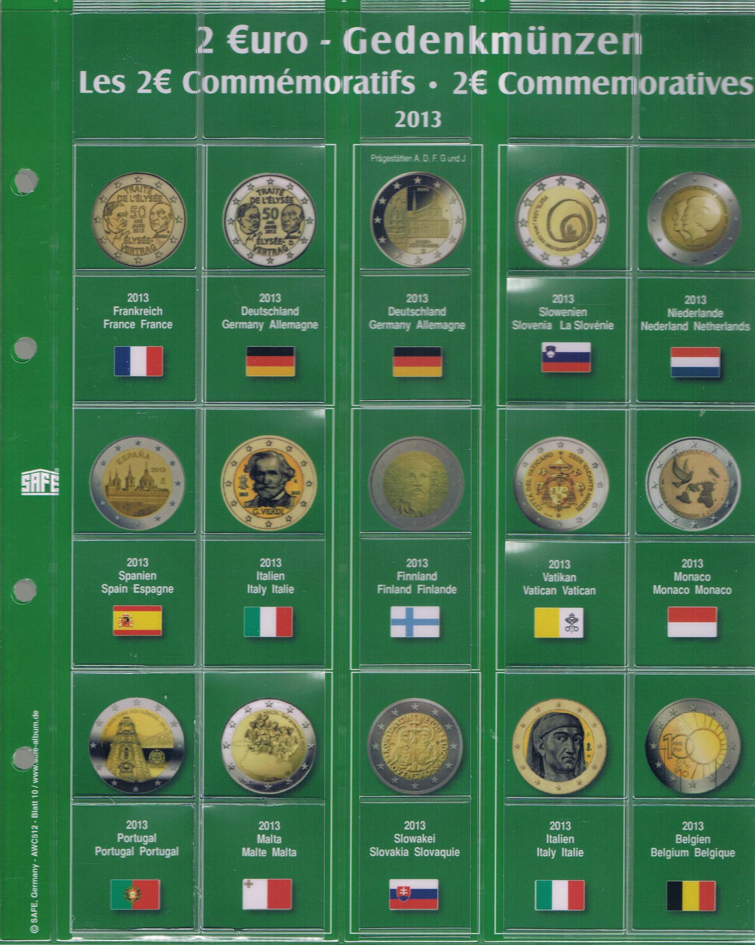 per monete 2 €, Sistemi di raccolta per monete Euro, Monete e Banconote