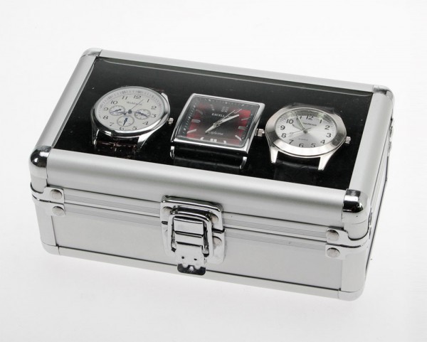 Valigetta in alluminio - per 3 orologi da polso