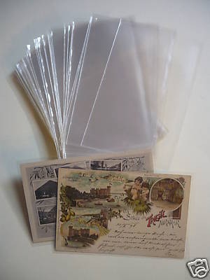 100 Tasche di protezione per vecchie cartoline