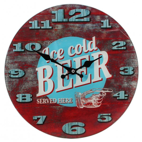 Orologio da parete in vetro &quot;Cold Beer&quot;