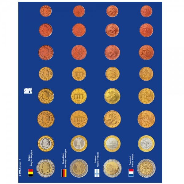 TOPset-Fogli prestampati a colori per monete in capsule